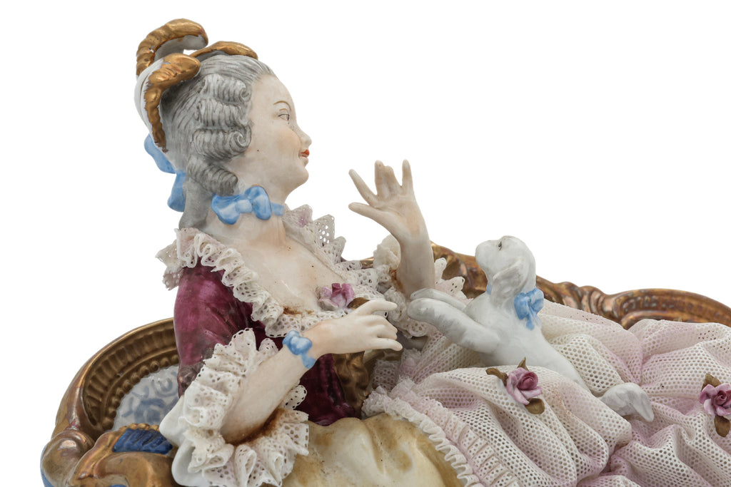 A GROUP OF THREE GERMAN PORCELAIN FIGURAL GROUPS