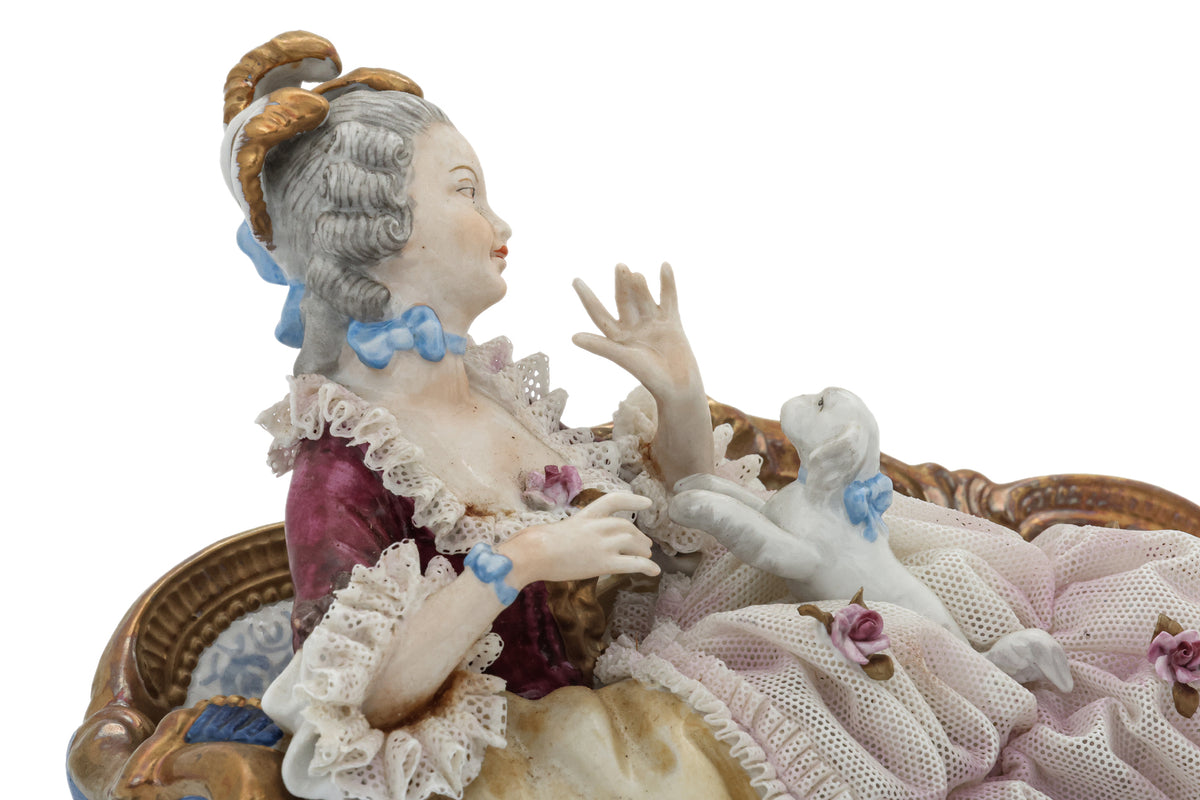 A GROUP OF THREE GERMAN PORCELAIN FIGURAL GROUPS