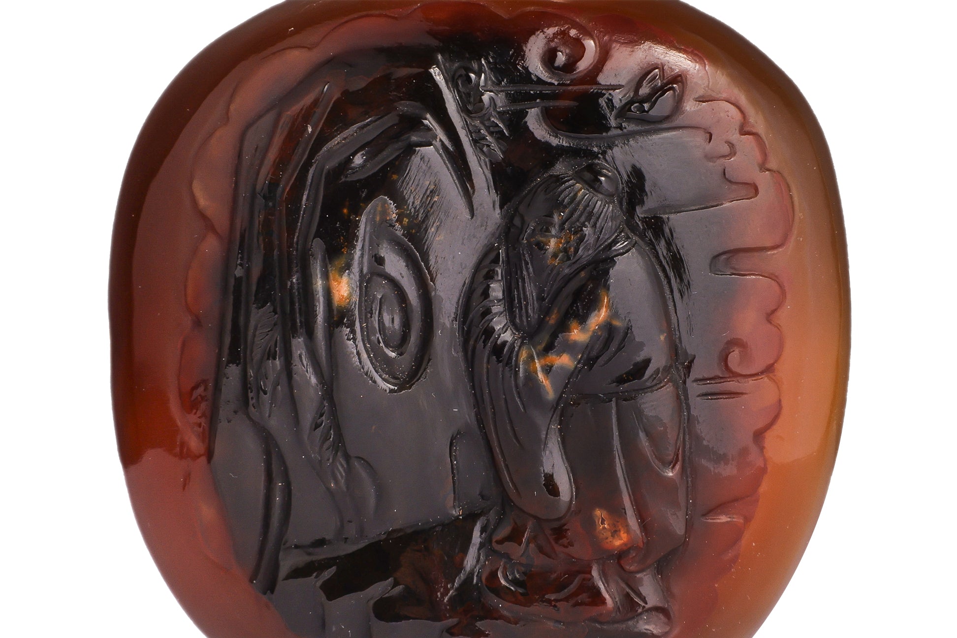 A BANDED AGATE SNUFF BOTTLE
