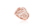 A DIAMOND SET OPENWORK RING