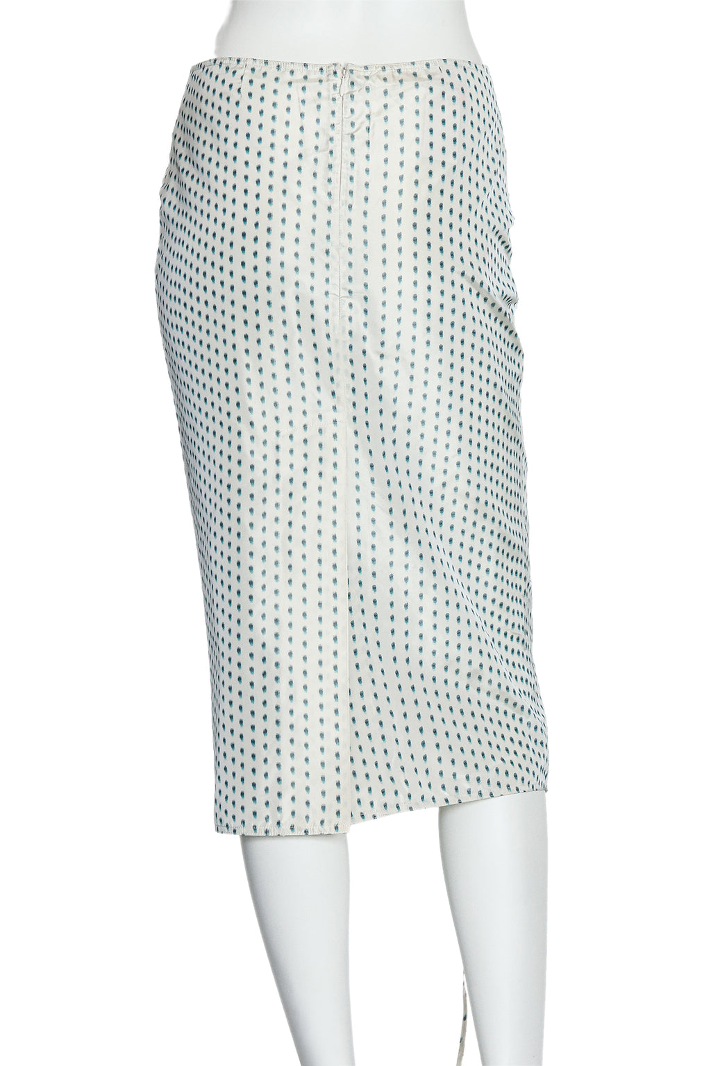 MARNI - A CREAM AND BLUE POLKA DOT PRINT SKIRT