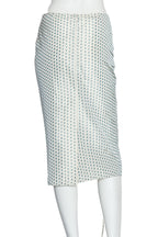 MARNI - A CREAM AND BLUE POLKA DOT PRINT SKIRT