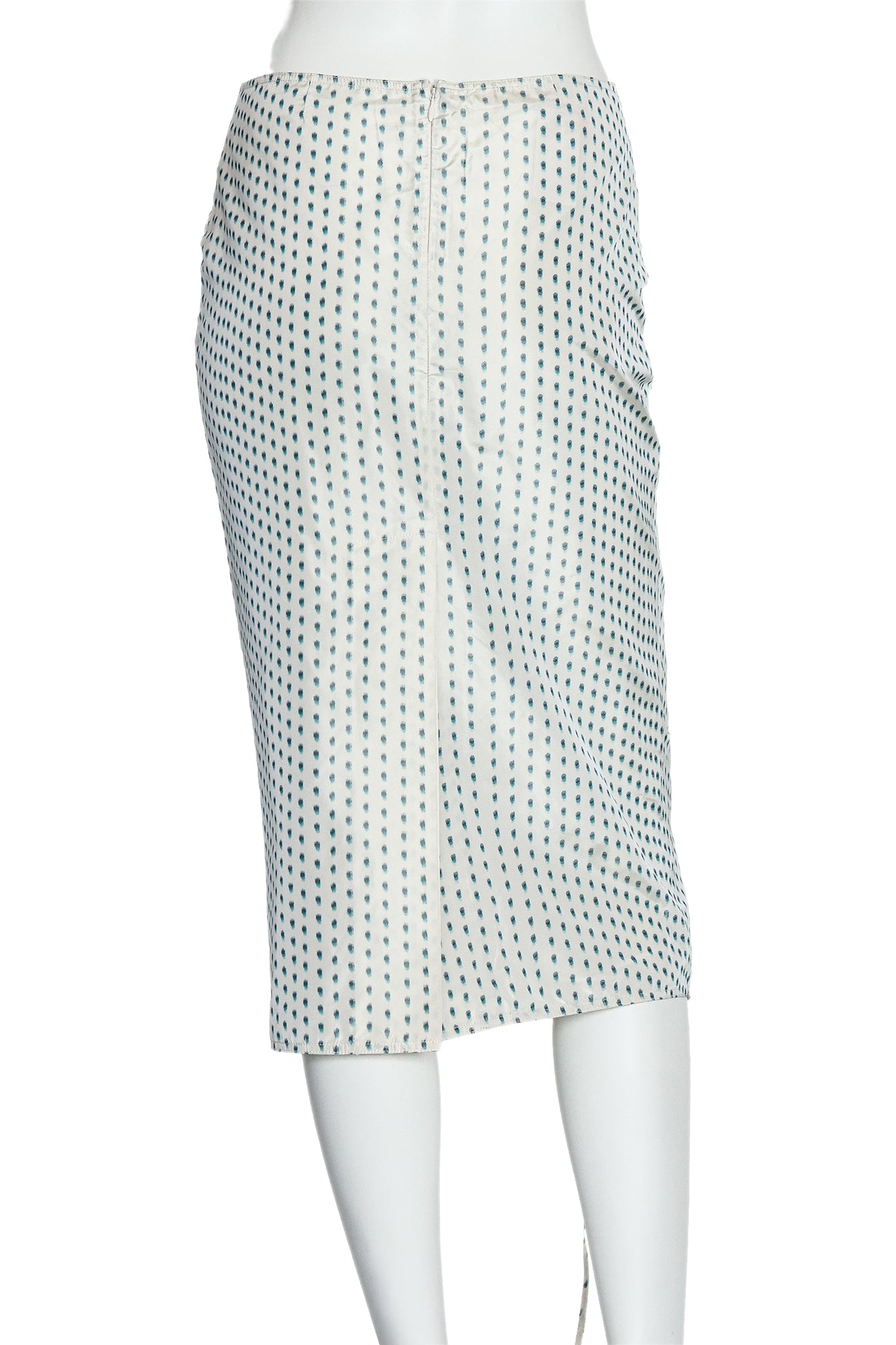 MARNI - A CREAM AND BLUE POLKA DOT PRINT SKIRT