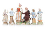 A GROUP OF FIVE DRESDEN PORCELAIN FIGURES