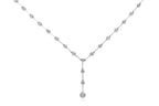 A BEZEL SET DIAMOND NECKLACE