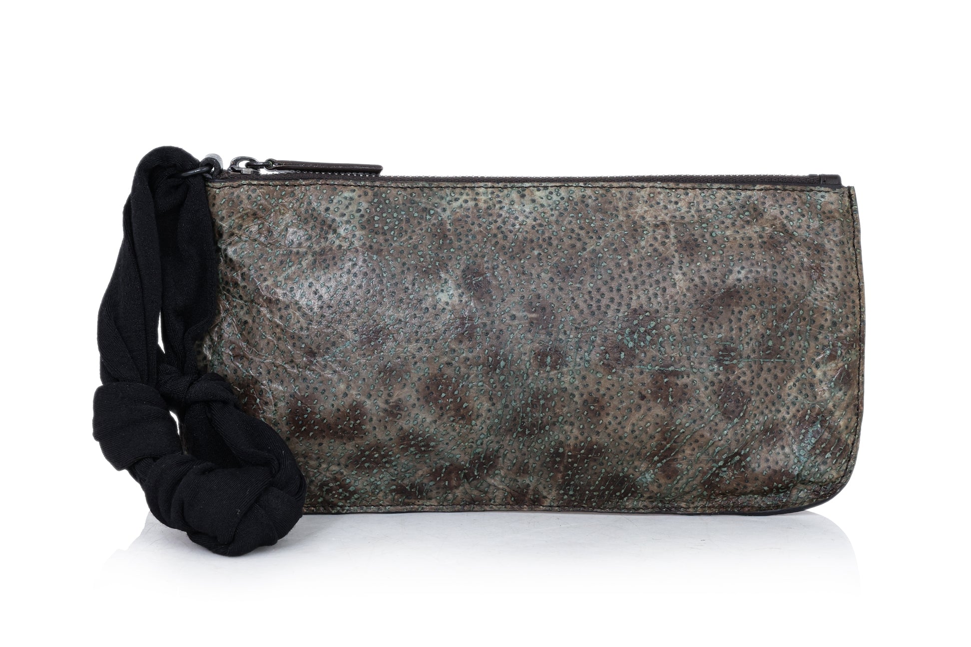 HELMUT LANG - AN EMBOSSED LEATHER POUCH