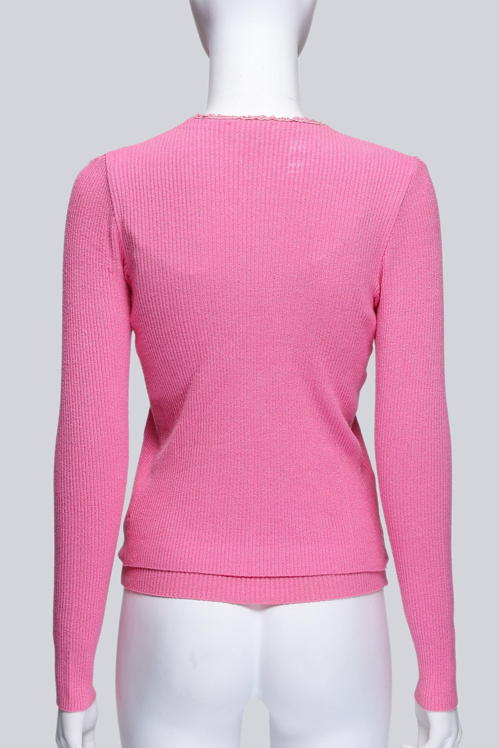 BLUMARINE BLUGIRL - A PINK CAMISOLE AND CARDIGAN SET WITH LACE TRIMS