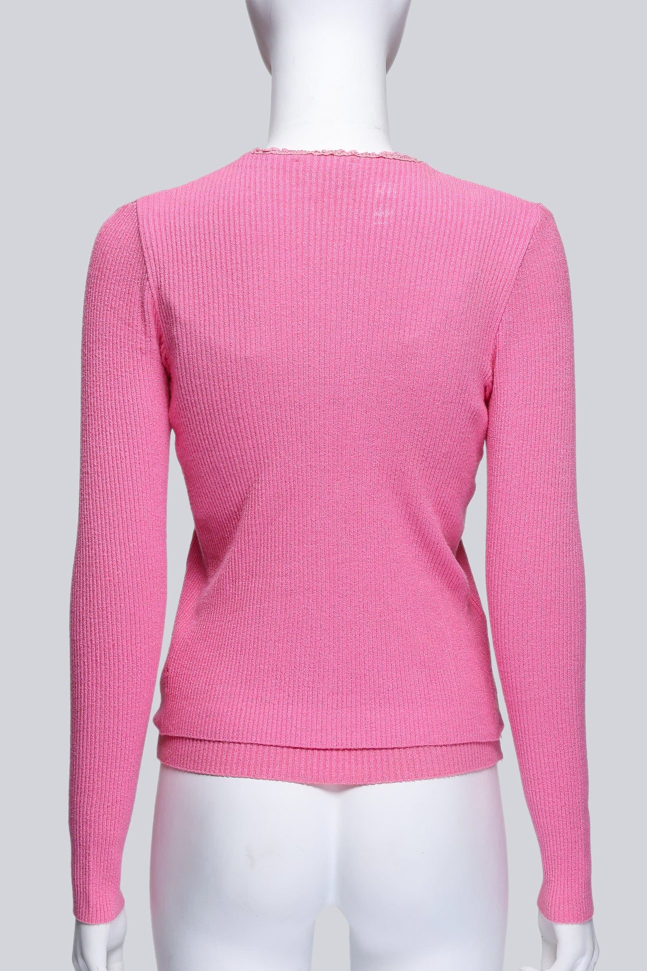 BLUMARINE BLUGIRL - A PINK CAMISOLE AND CARDIGAN SET WITH LACE TRIMS