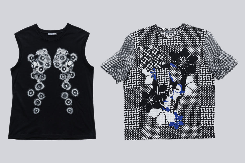 ALEXANDER MCQUEEN - A PAIR OF 2014 GRAPHIC T-SHIRTS