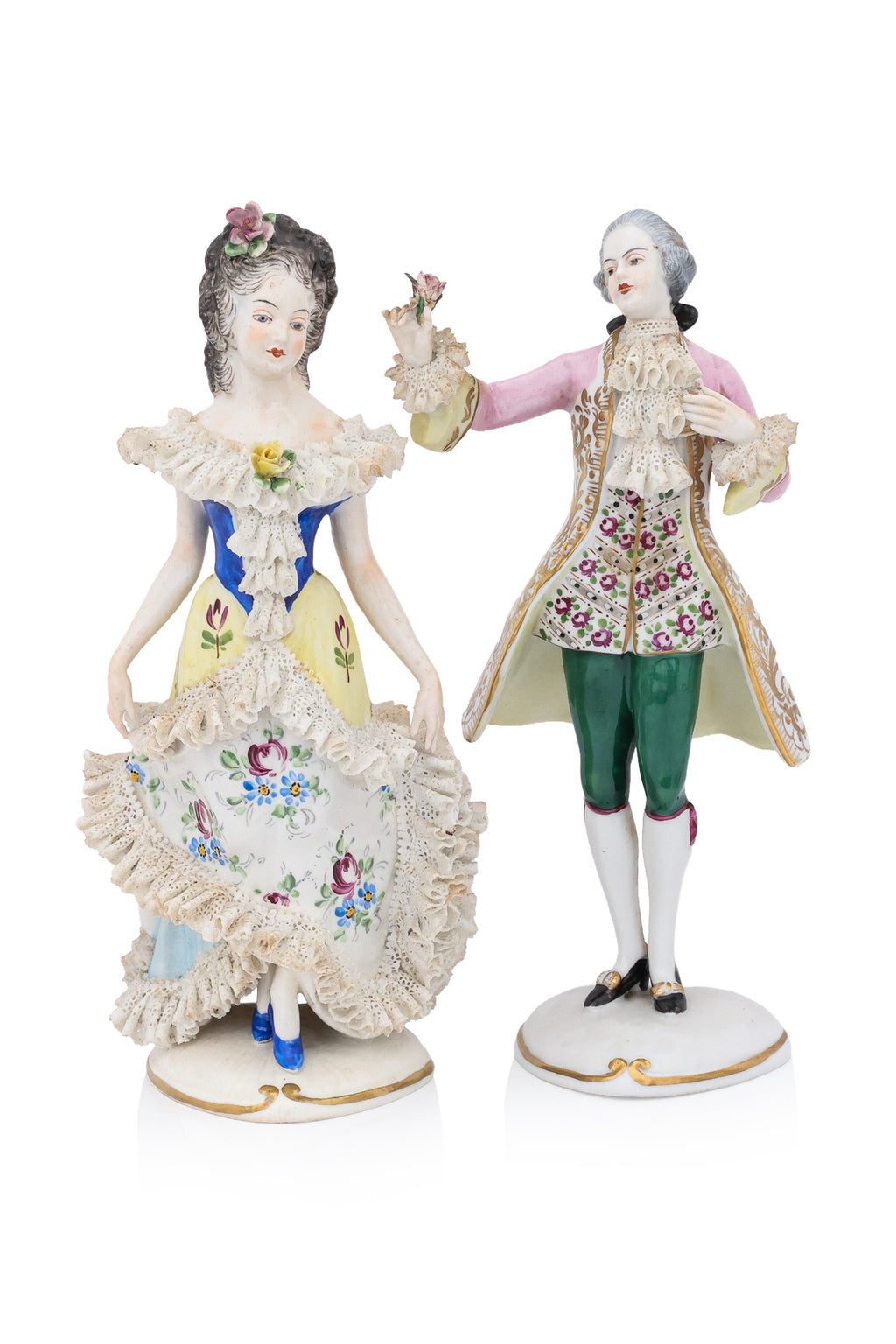 A GROUP OF SEVEN VOLKSTEDT PORCELAIN FIGURES