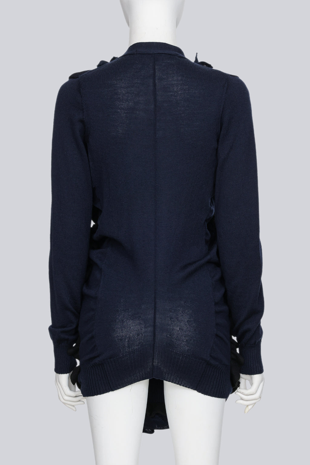 JUNYA WATANABE COMME DES GARCONS - A 2006 NAVY BLUE AND BLACK CARDIGAN