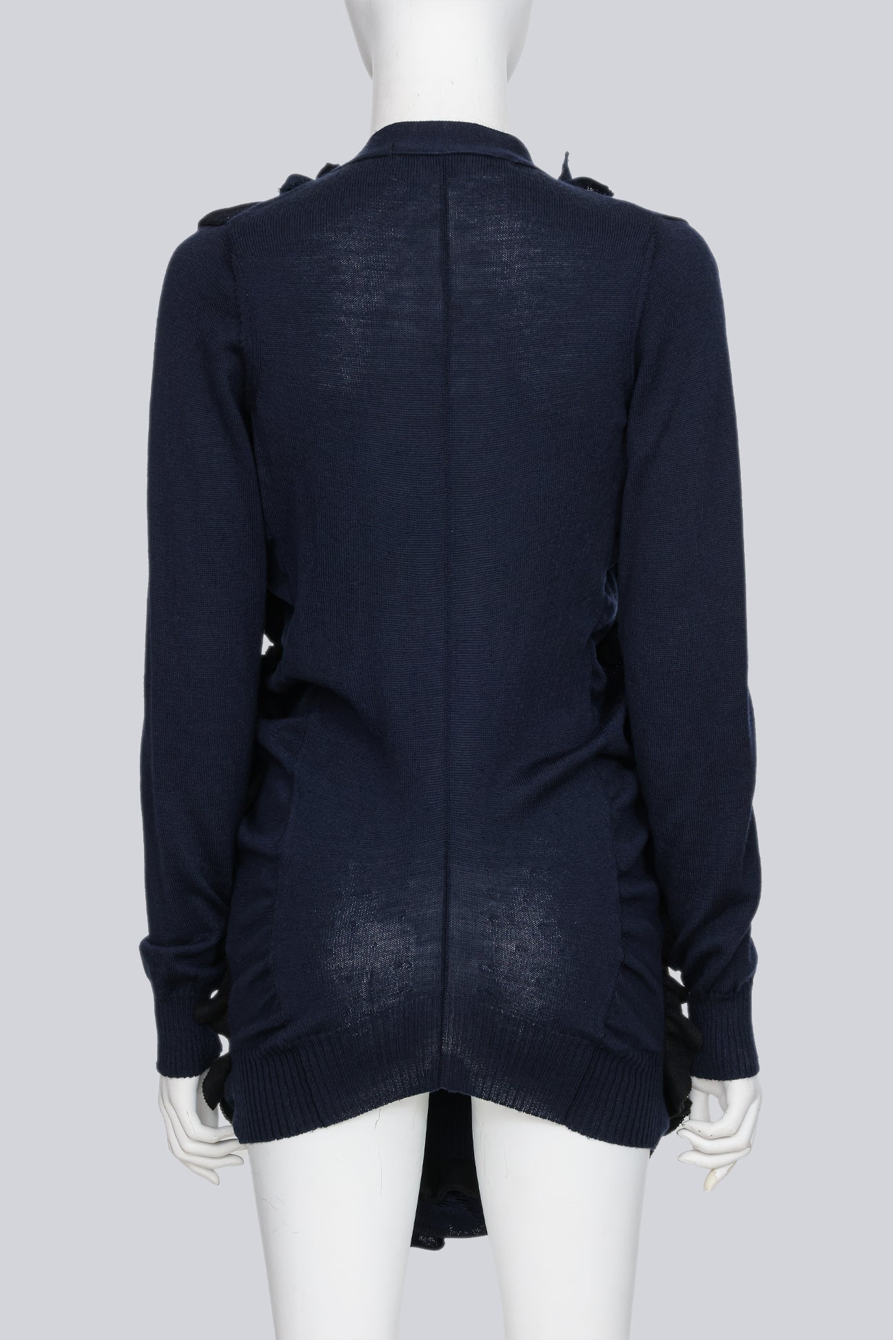 JUNYA WATANABE COMME DES GARCONS - A 2006 NAVY BLUE AND BLACK CARDIGAN