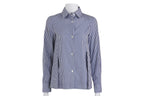 A MARNI BLUE AND WHITE STRIPED BUTTON-UP SHIRT