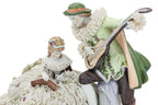 AN UNTERWEISSBACH FIGURAL PORCELAIN GROUP OF A COURTING COUPLE