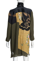DRIES VAN NOTEN - A FLORAL PRINT LONG SLEEVE DRESS