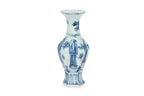 A CHINESE YUAN STYLE HEXAGONAL BLUE AND WHITE VASE