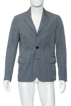 GIORGIO ARMANI - A GREY COTTON BLEND BLAZER