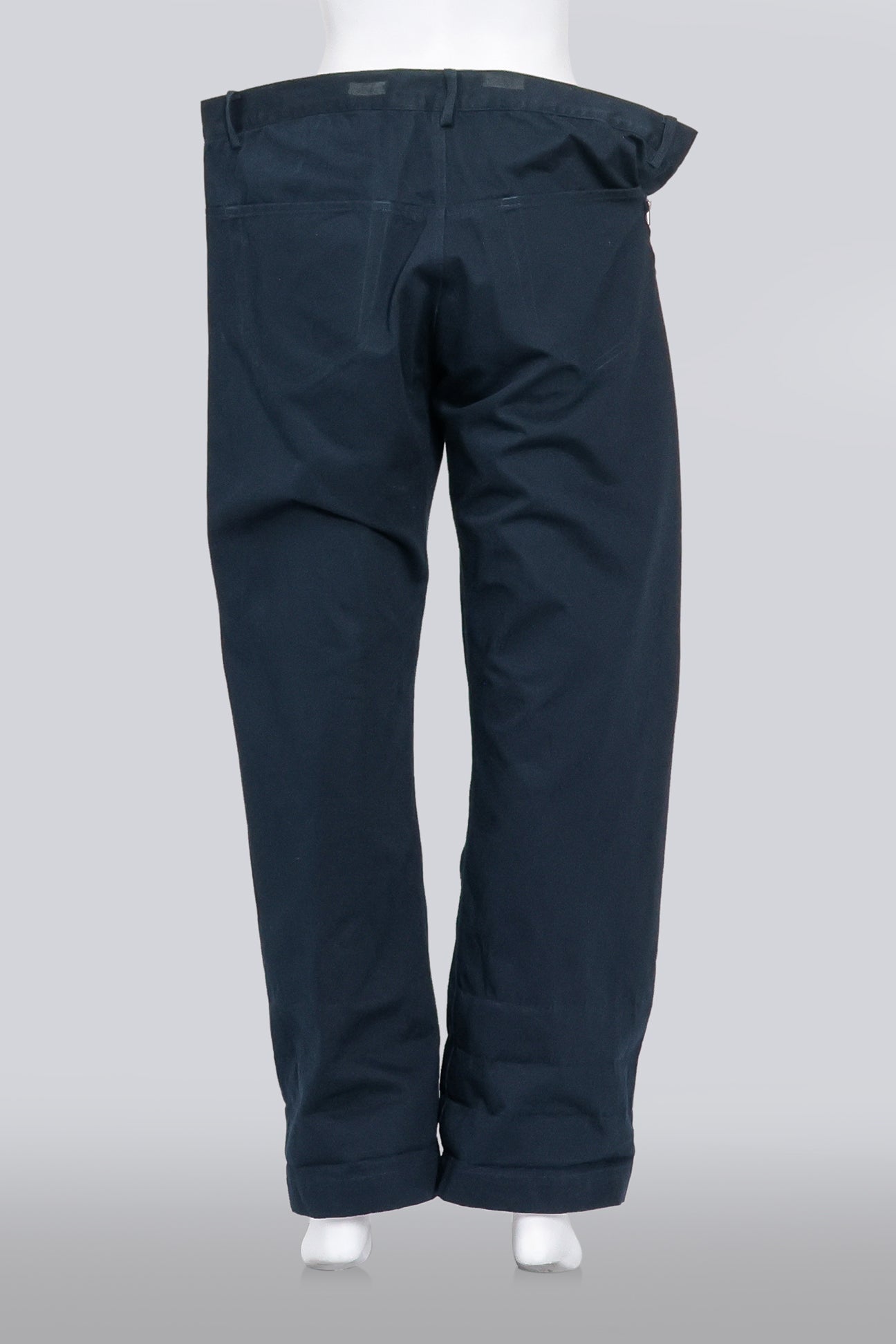 Y'S YOHJI YAMAMOTO - A PAIR OF OVERSIZED NAVY BLUE PANTS