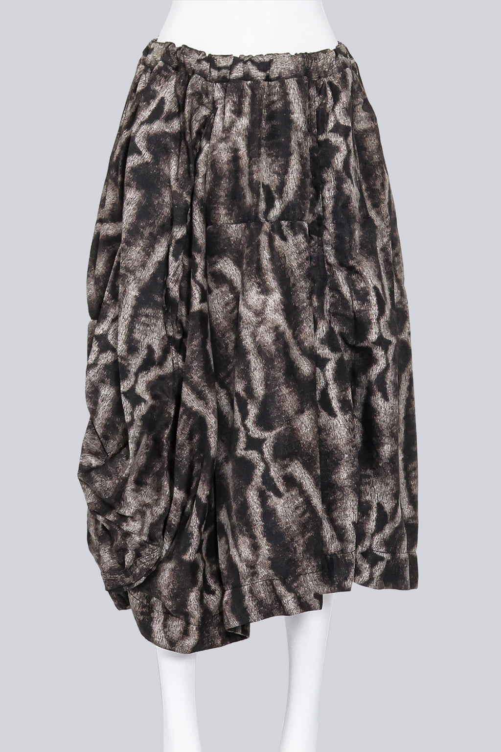 COMME DES GARCONS - A 2015 MUTED BROWN AND BEIGE FUR PRINT SKIRT