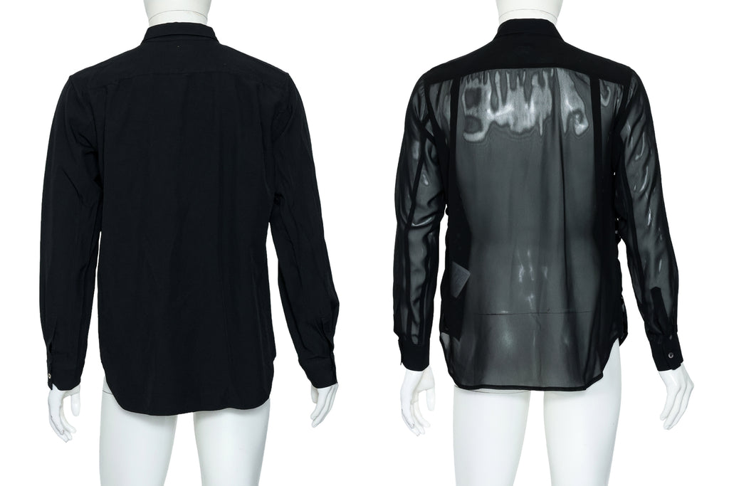 COMME DES GARÇONS HOMME PLUS - TWO BUTTON UP SHIRTS INCLUDING ONE WITH SEQUIN DETAILS