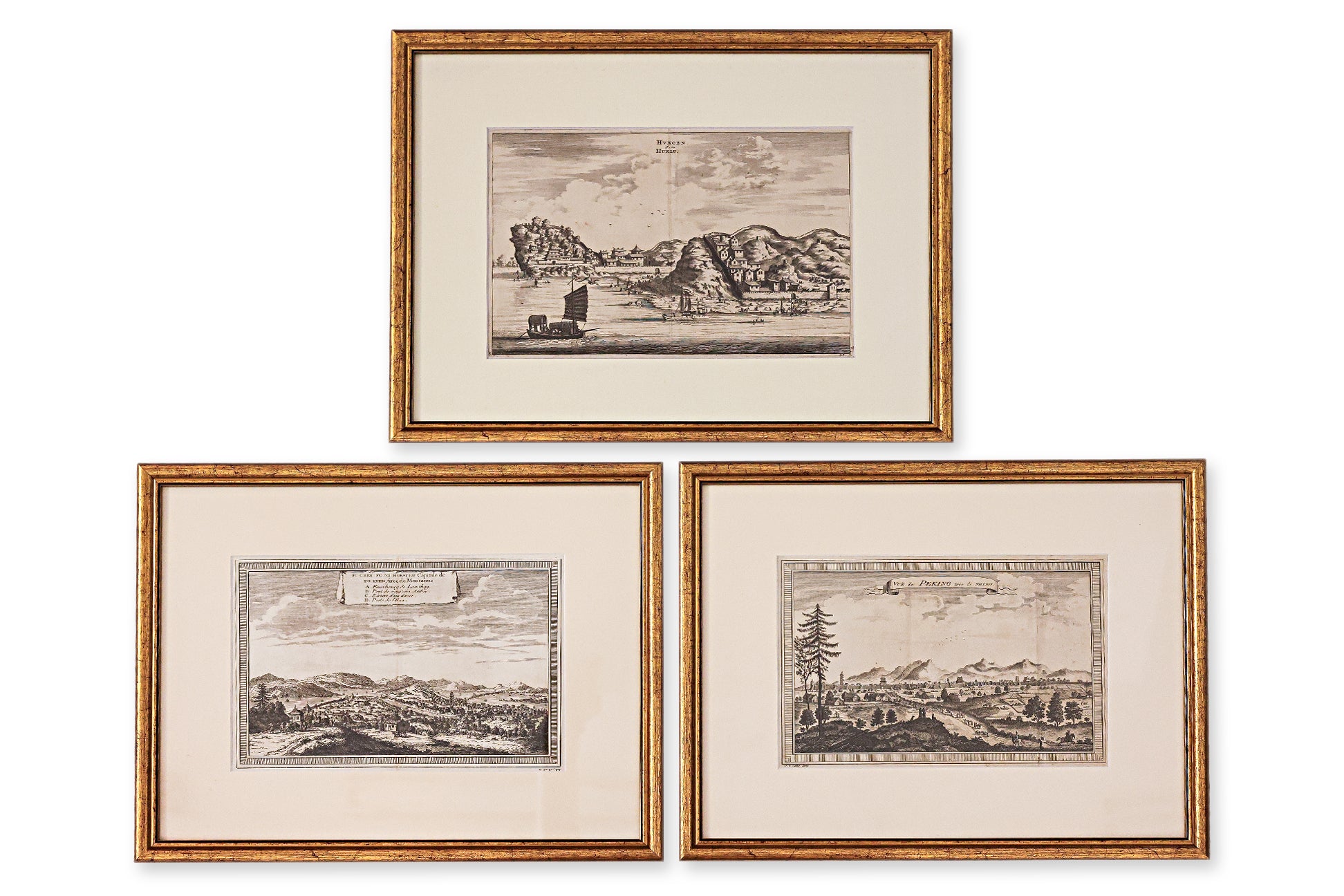 A GROUP OF THREE ENGRAVINGS WITH VIEWS OF CHINA