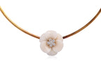 A DIAMOND AND CORAL CHOKER NECKLACE