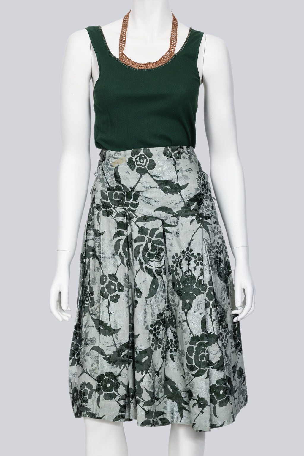 DRIES VAN NOTEN - A GREEN FLORA PRINT ENSEMBLE
