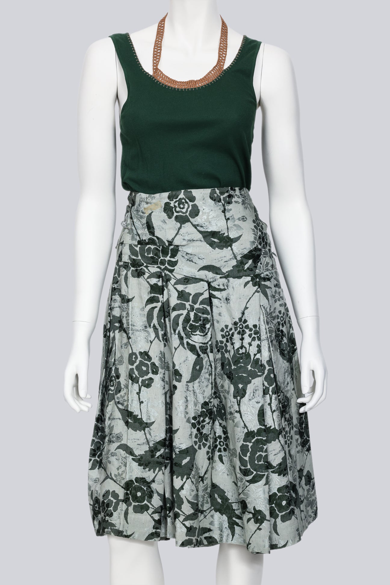 DRIES VAN NOTEN - A GREEN FLORA PRINT ENSEMBLE