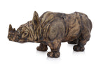 A LARGE SHIWAN POTTERY MODEL OF A RHINOCEROS