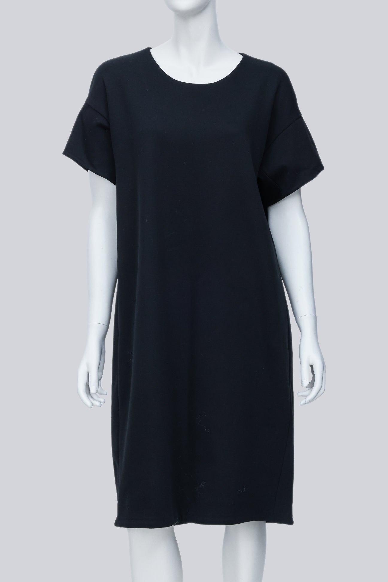 JIL SANDER - A BLACK T-SHIRT DRESS