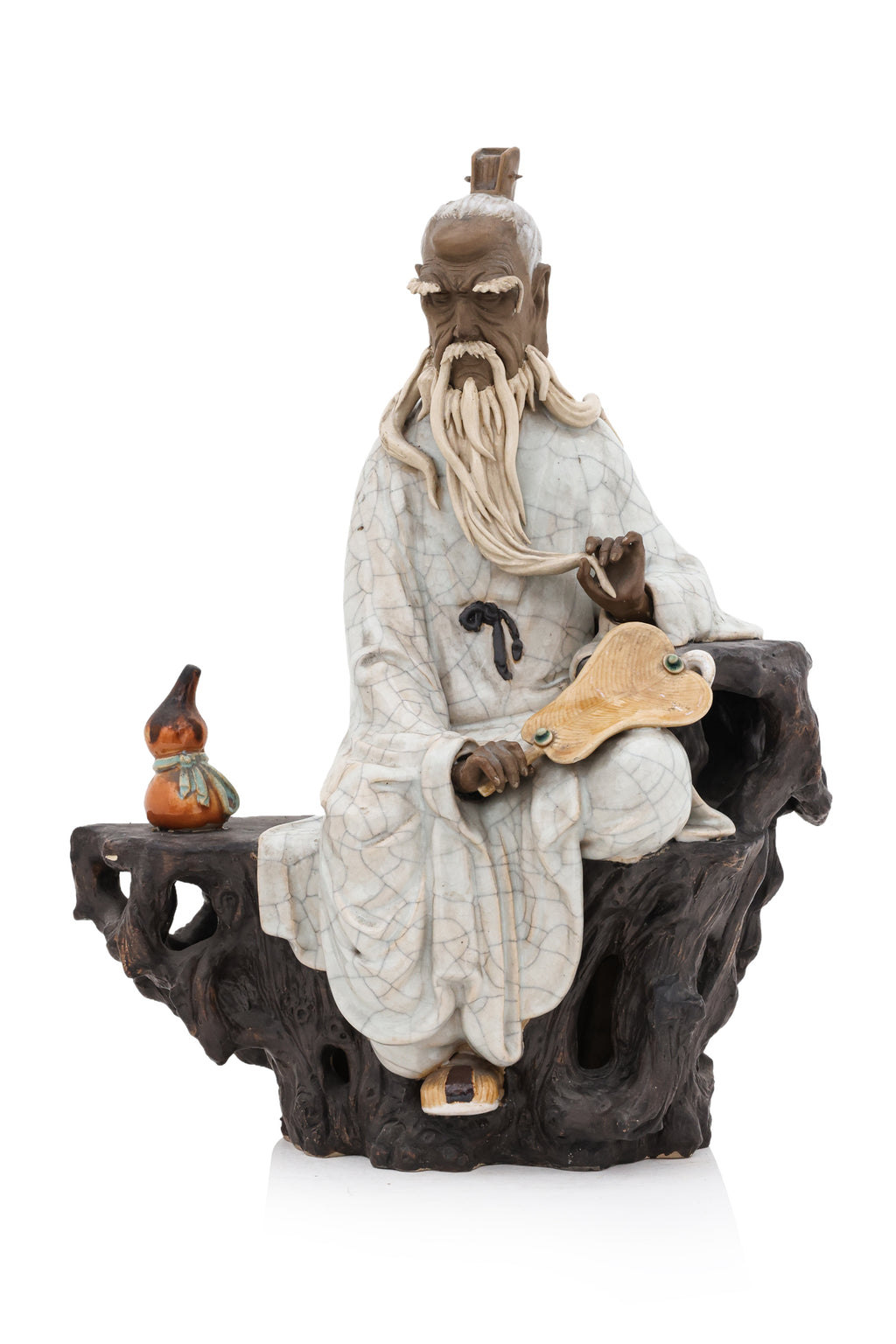 A LARGE SHIWAN POTTERY FIGURE OF TAISHANG LAOJUN
