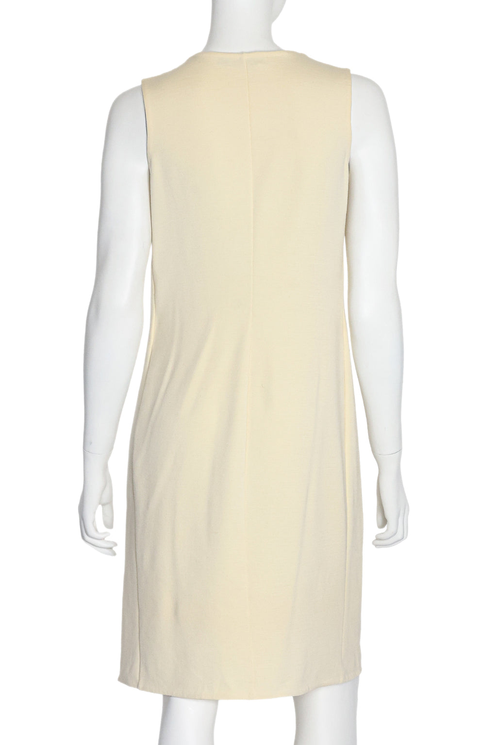 CALVIN KLEIN COLLECTION - A SLEEVELESS DRESS WITH BRONZED MEDALLION DETAIL