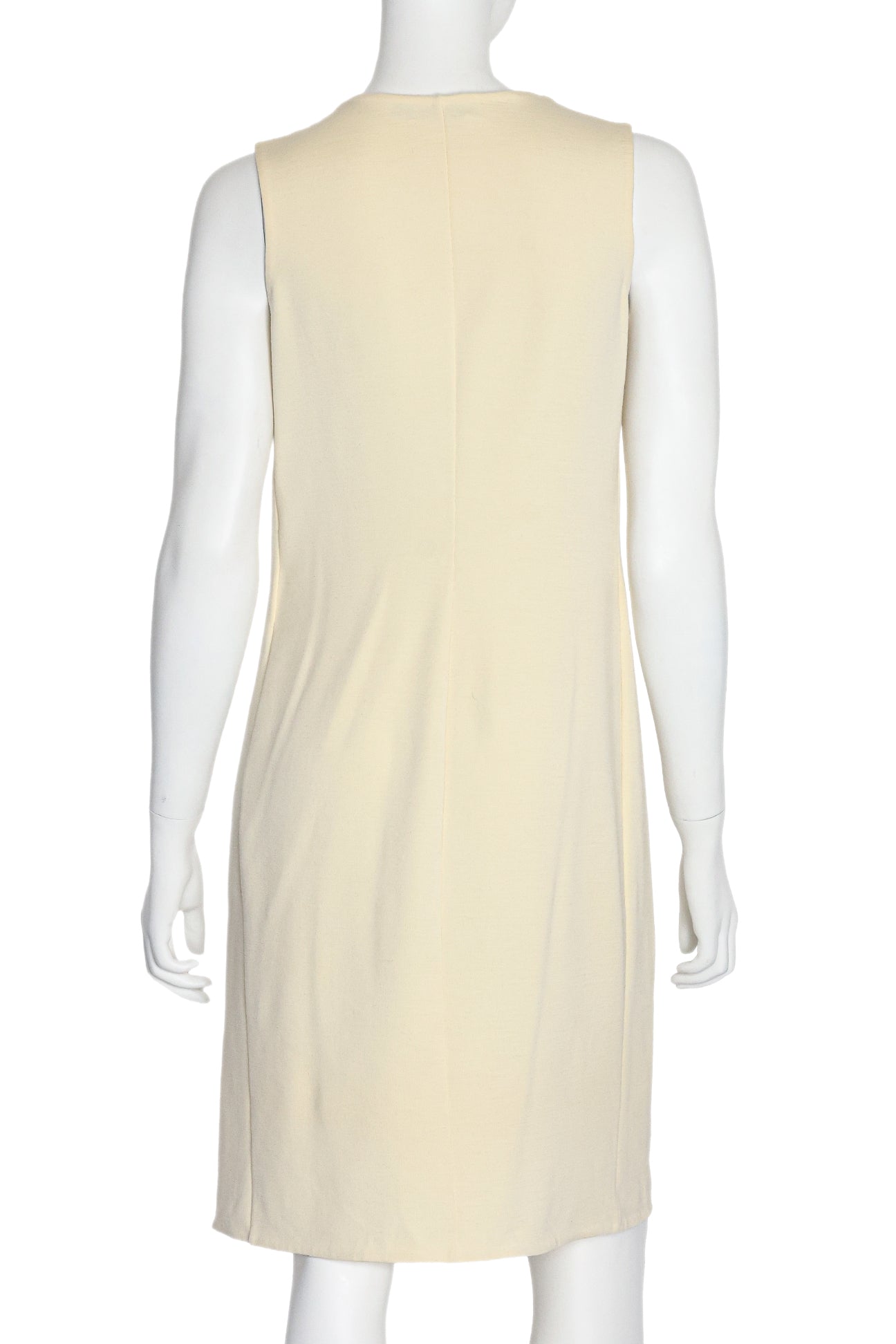 CALVIN KLEIN COLLECTION - A SLEEVELESS DRESS WITH BRONZED MEDALLION DETAIL