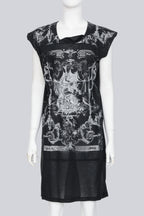 BALENCIAGA.TS - A 2009 SHEER ANCIENT GREECE GOTHIC INSPIRED PRINT DRESS