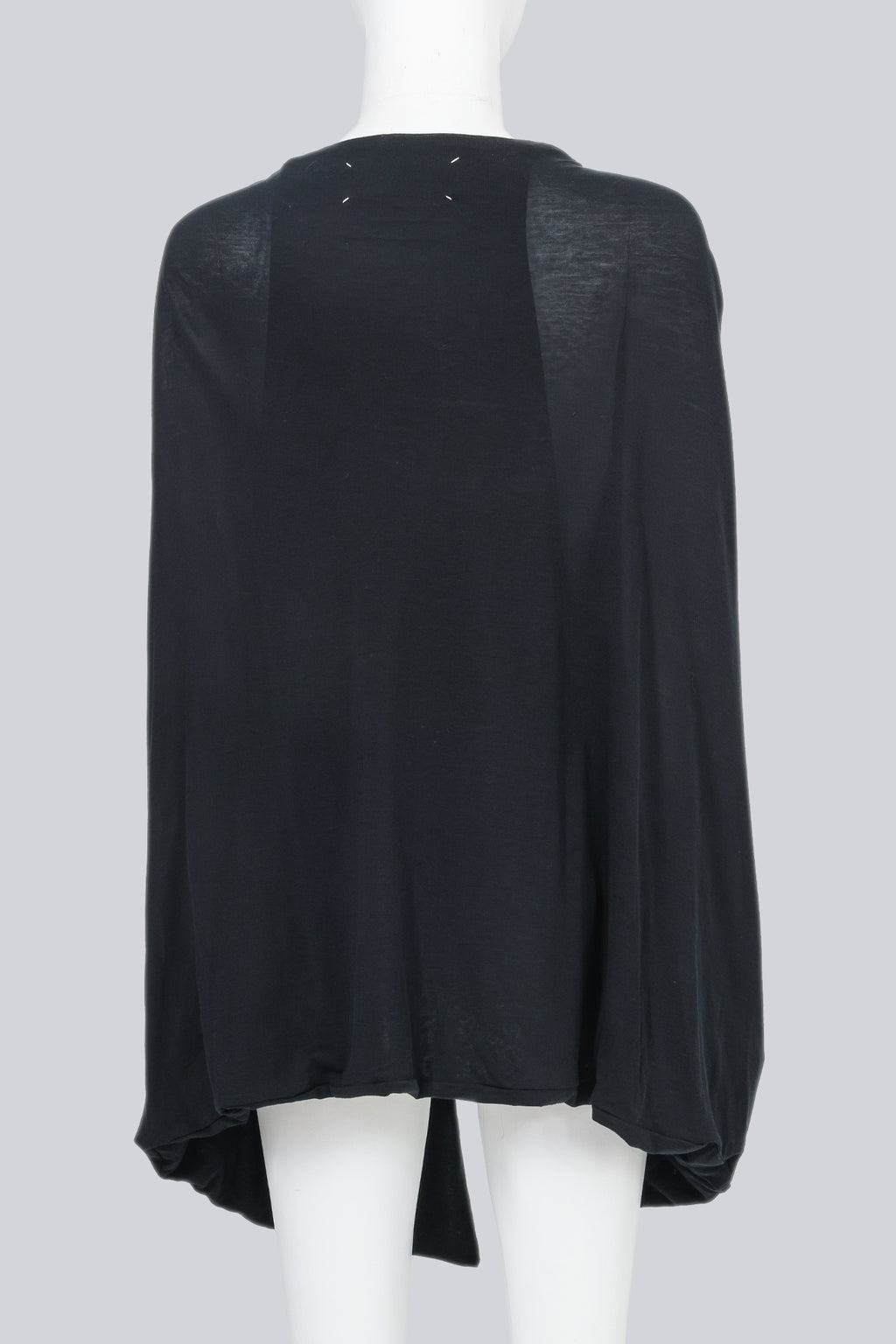 MAISON MARTIN MARGIELA - A BLACK CINCHED PONCHO