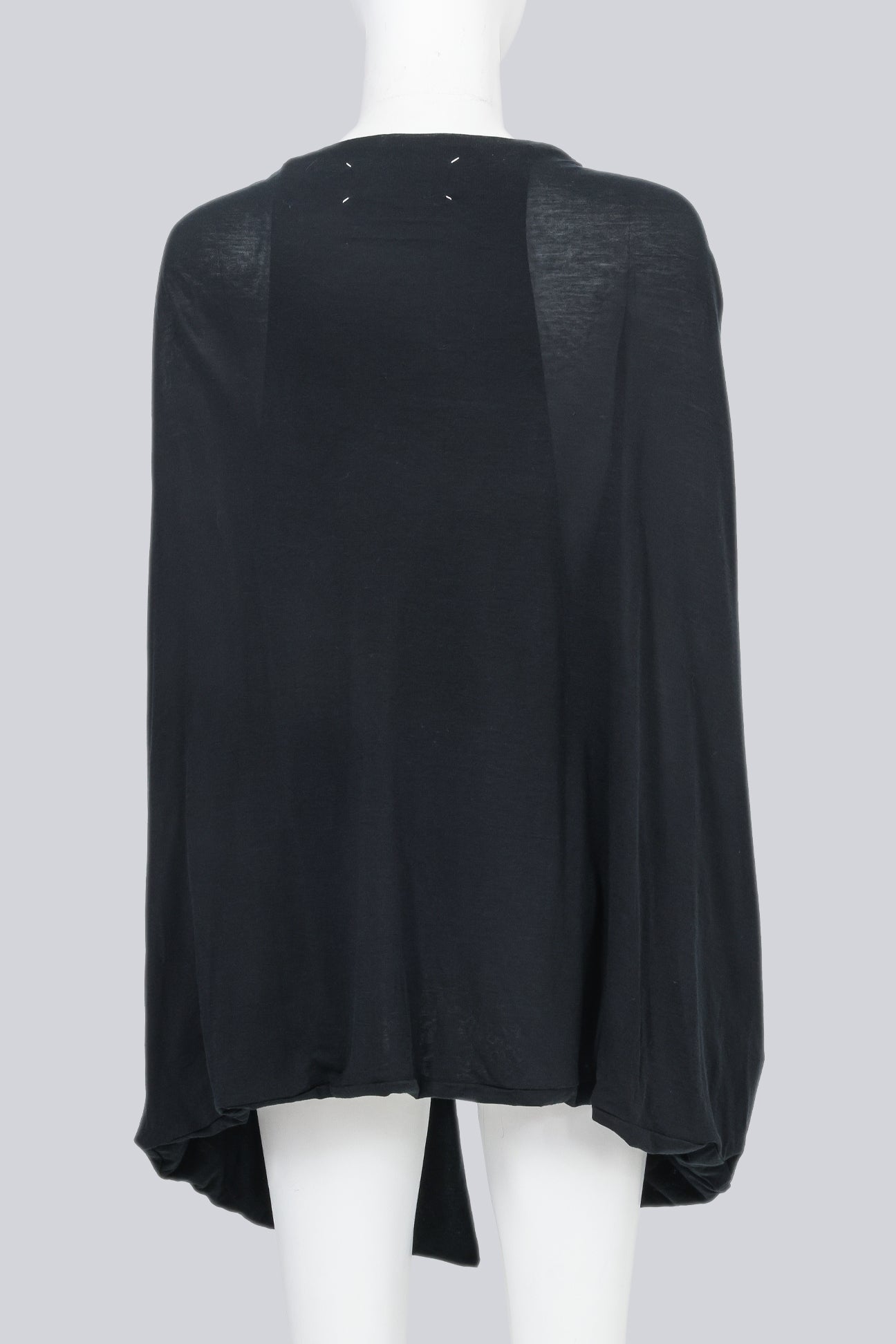 MAISON MARTIN MARGIELA - A BLACK CINCHED PONCHO