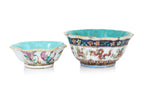 TWO FAMILLE ROSE PORCELAIN BOWLS
