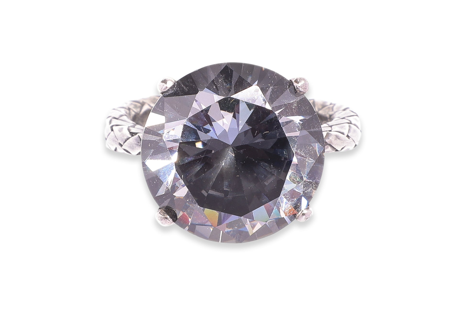 BOTTEGA VENETA - A SILVER RING AND A PAIR OF EARRINGS