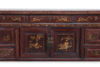 A CHINESE GILT DECORATED LOW CABINET
