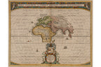 ORBIS TERRARUM VETERIBUS COGNITI TYPUS GEOGRAPHICUS, JOHANNES JANSSONIOUS, 1741