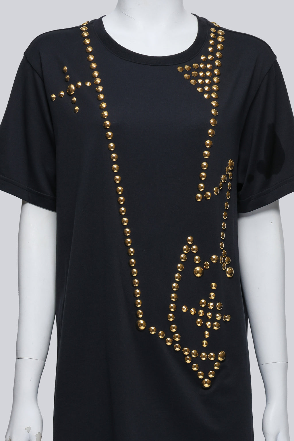 GIVENCHY - A COPPER STUDDED BLACK T-SHIRT