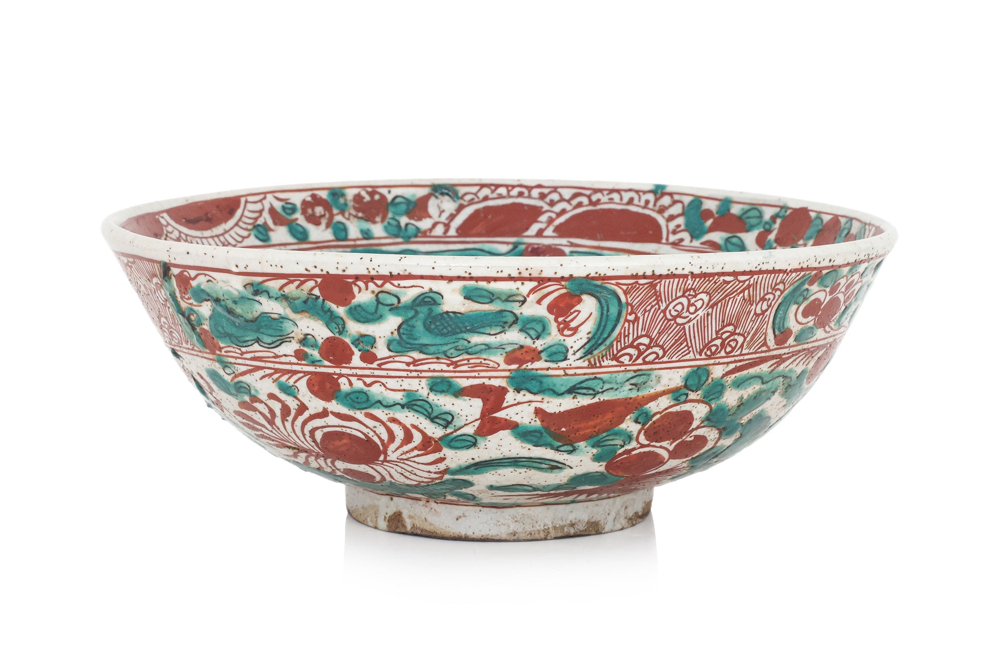 A POLYCHROME ENAMELLED BOWL