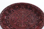 A RED LACQUER STYLE DISH