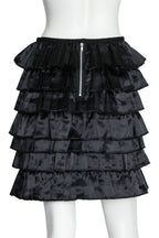 COMME DES GARÇONS TRICOT - A BLACK PLEATED RUFFLE SKIRT, 2017