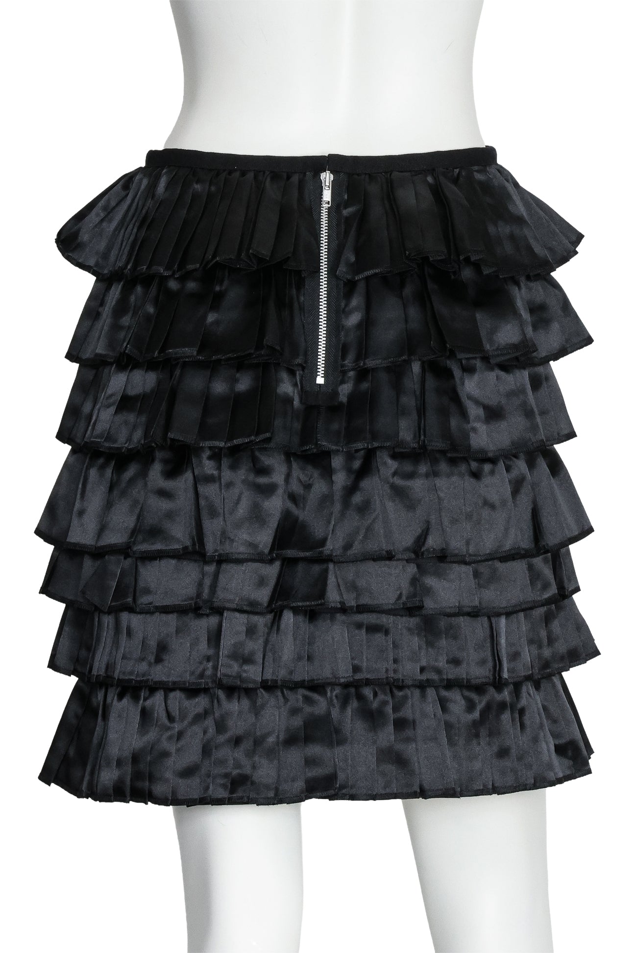 COMME DES GARÇONS TRICOT - A BLACK PLEATED RUFFLE SKIRT, 2017