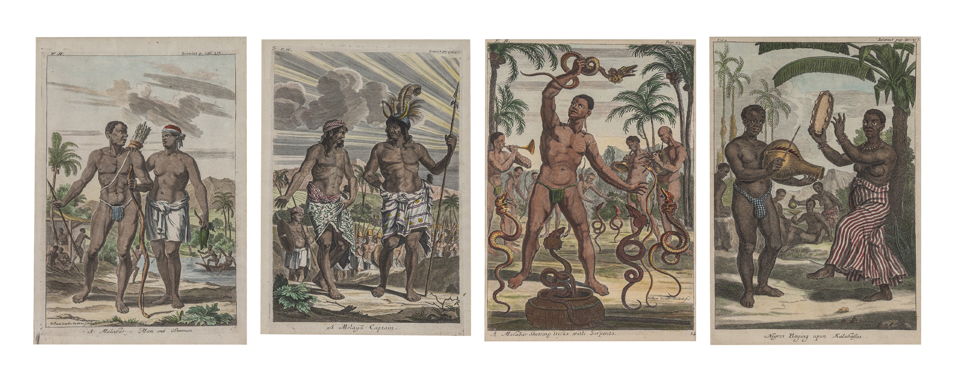 A GROUP OF FOUR INDONESIAN ETHNOGRAPHIC ENGRAVINGS, JOHAN NIEUHOFF, 1732