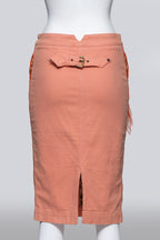 ROBERTO CAVALLI - A COTTON SALMON MIDI SKIRT