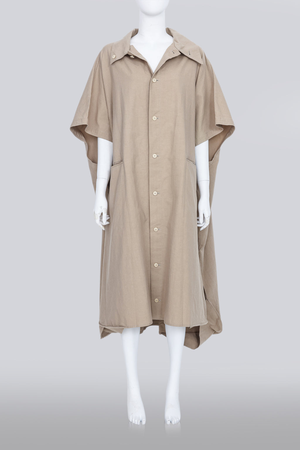 REGULATION YOHJI YAMAMOTO - A BEIGE TENT UTILITY DRESS
