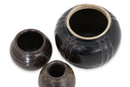 A GROUP OF THREE HENAN BLACK-GLAZED JARS