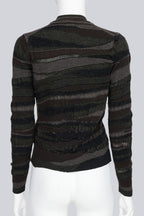 JUNYA WATANABE COMME DES GARCONS - A 2010 CAMO STRIPED CARDIGAN